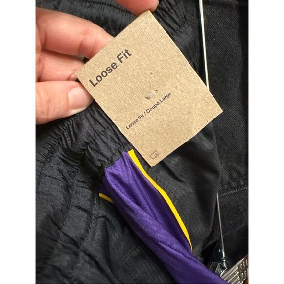 Nike Blue Purple Loose Fit LA LAKERS Basketball Jogger Pants Size Small NWT - Picture 6 of 6